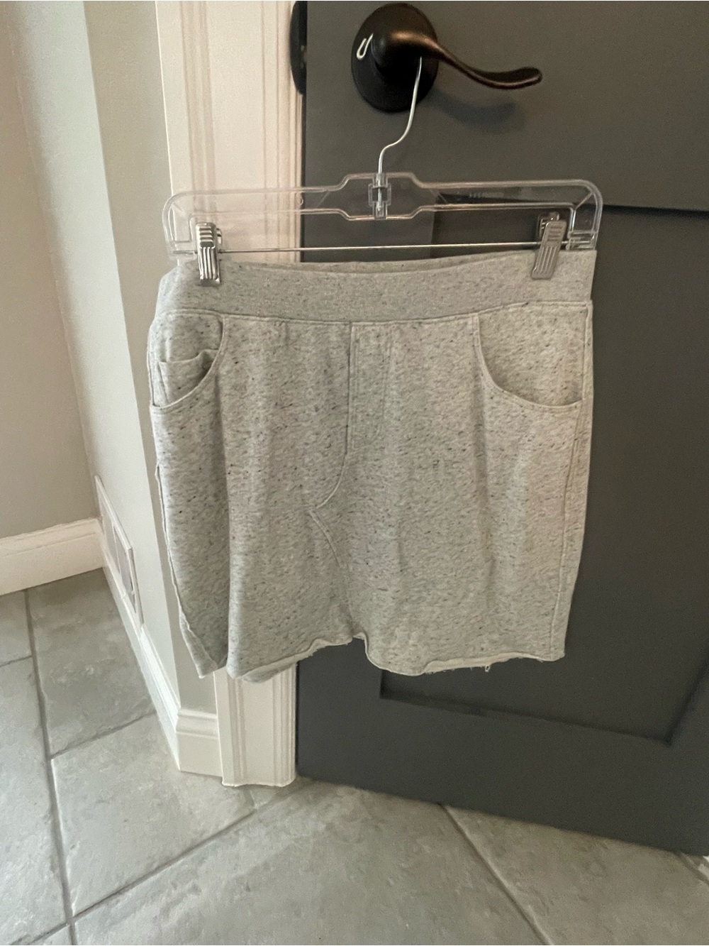ATM Anthony Thomas Melillo Light Gray Ribbed Waistband Skirt